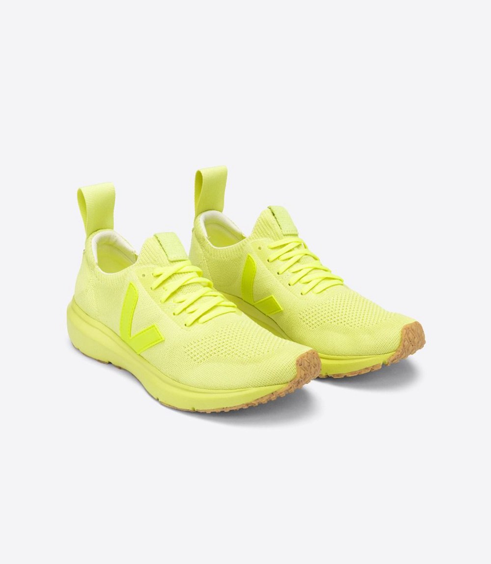 Veja Trainers Womens Yellow - V-knit X Rick Owens - XBJK-42870